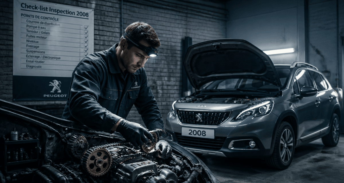 Peugeot 2008 pannes fréquentes vérification courroie