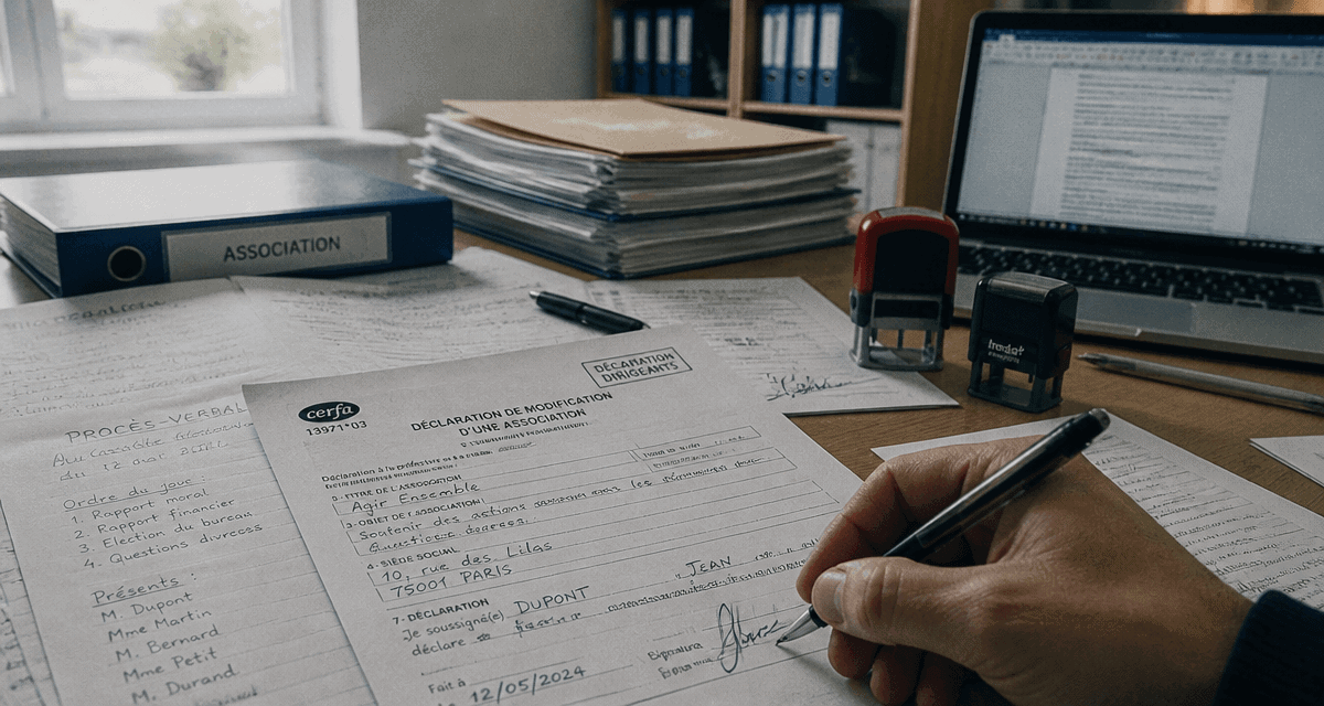 signature cerfa 1397103 sur bureau associatif