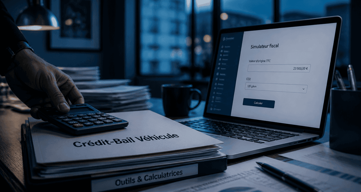 simulateur calcul loyer non déductible véhicule tourisme crédit-bail
