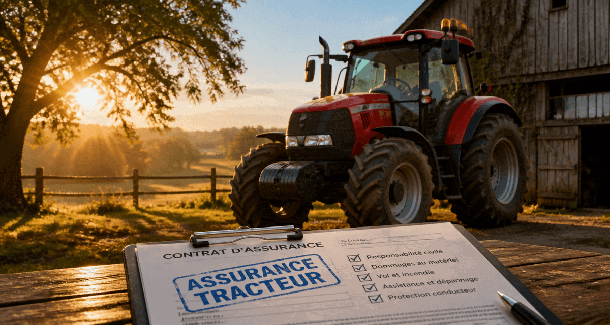 Tarif assurance tracteur pour particulier tracteur rouge et contrat