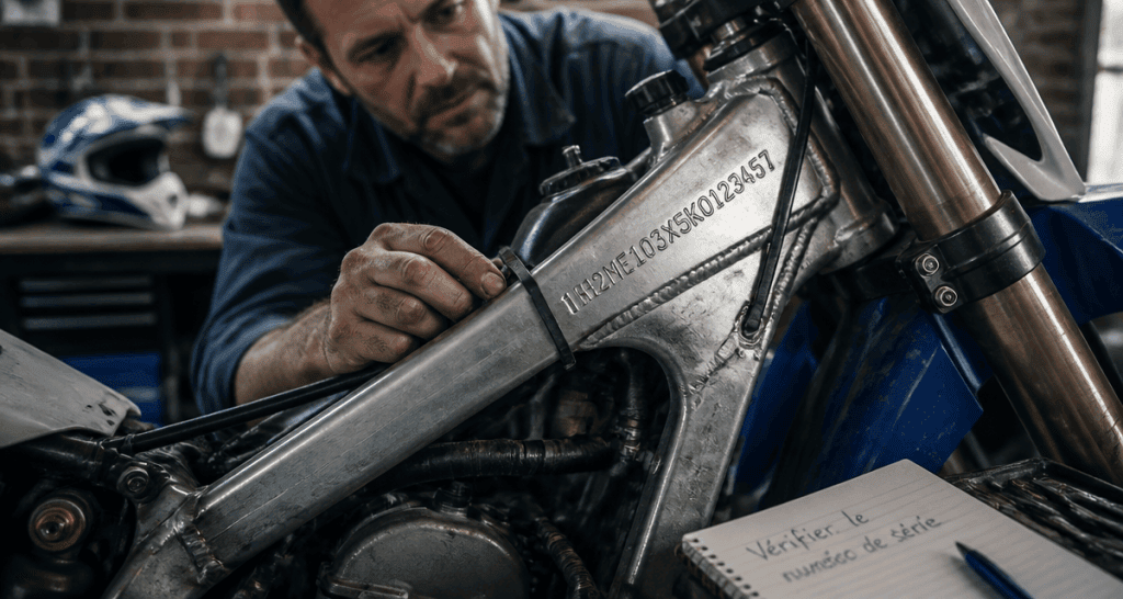 vérifier numéro de série motocross sur cadre