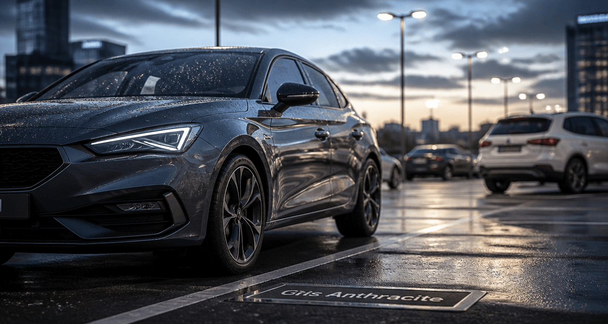 voiture gris anthracite carrosserie brillante