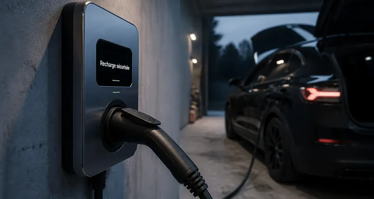 comment brancher une voiture electrique avec wallbox, câble Type 2 verrouillé