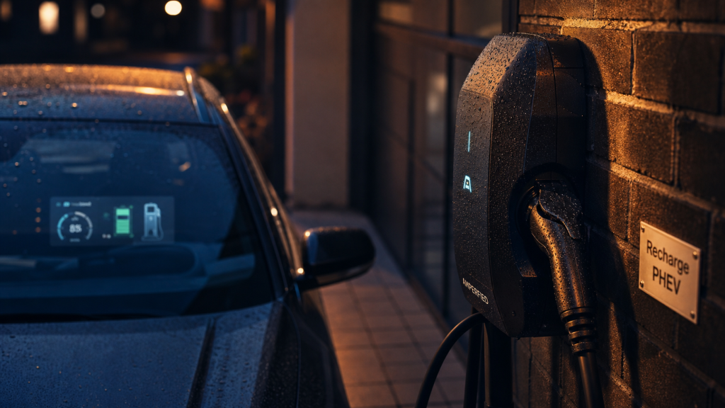 Comment se recharge une voiture hybride : wallbox pour voiture PHEV