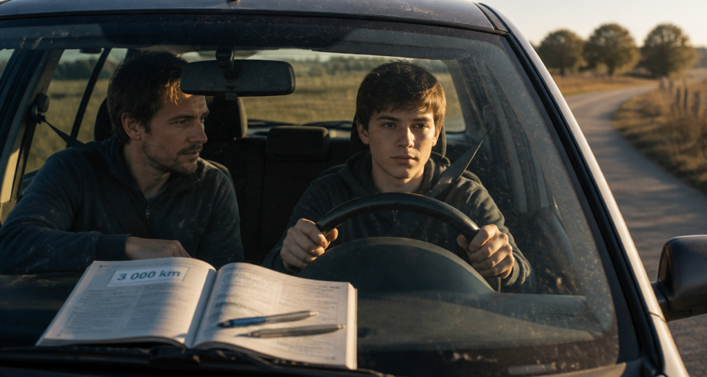 conduite accompagnée 3000 km en combien de temps adolescent voiture