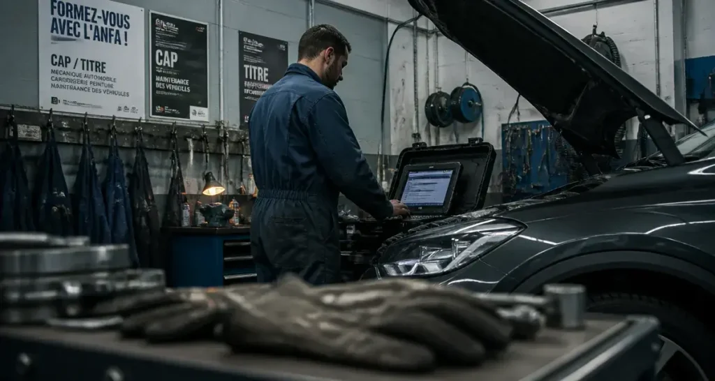 Formation mécanique automobile pour adulte en atelier : diagnostic et parcours certifiants