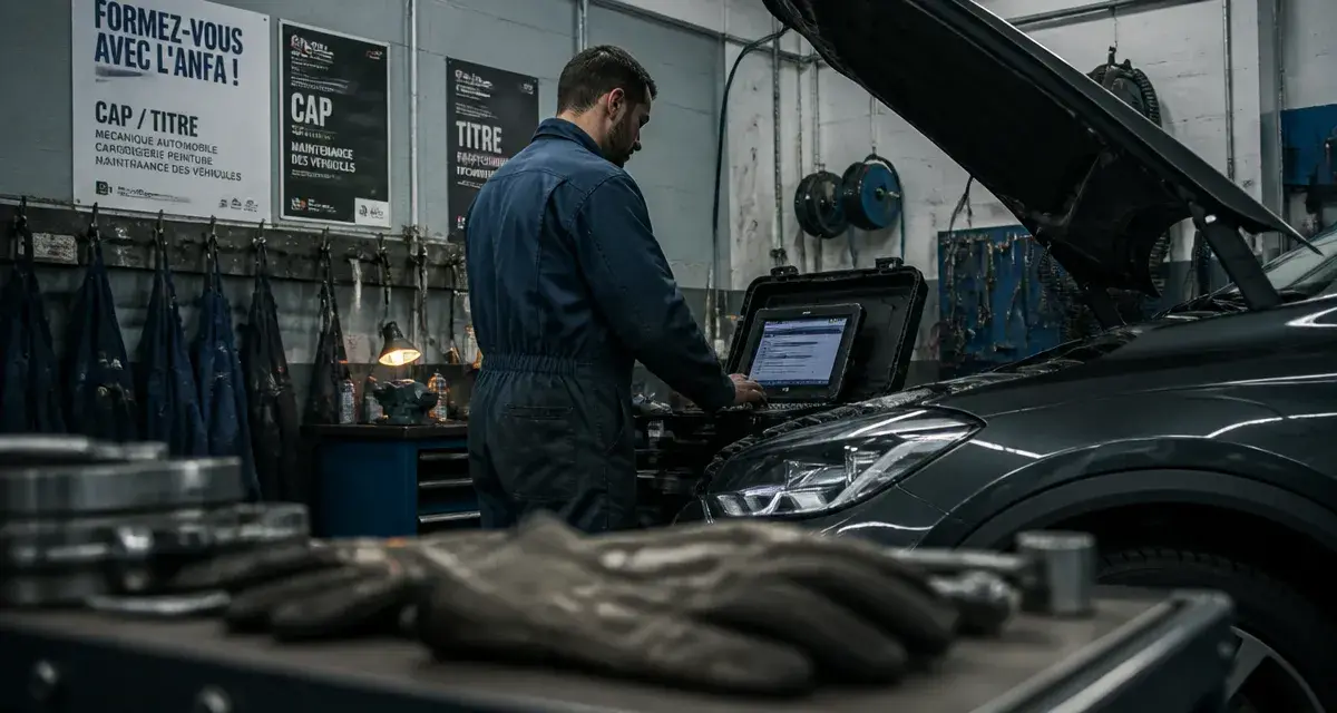 Formation mécanique automobile pour adulte en atelier : diagnostic et parcours certifiants
