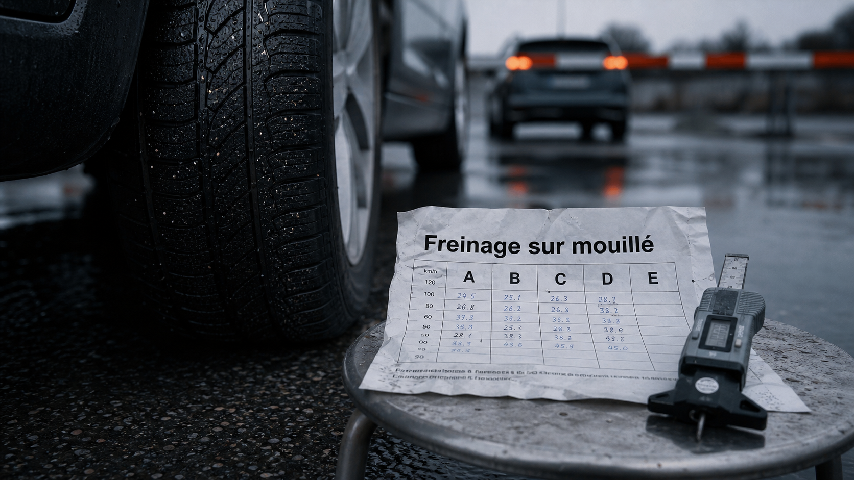 Quelle marque de pneu à éviter : freinage sur route mouillée