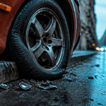 symptôme voiture qui a pris un trottoir jante et pneu touchés