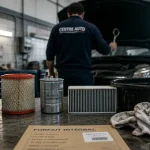 Vidange avec tous les filtres prix : 4 filtres neufs au garage