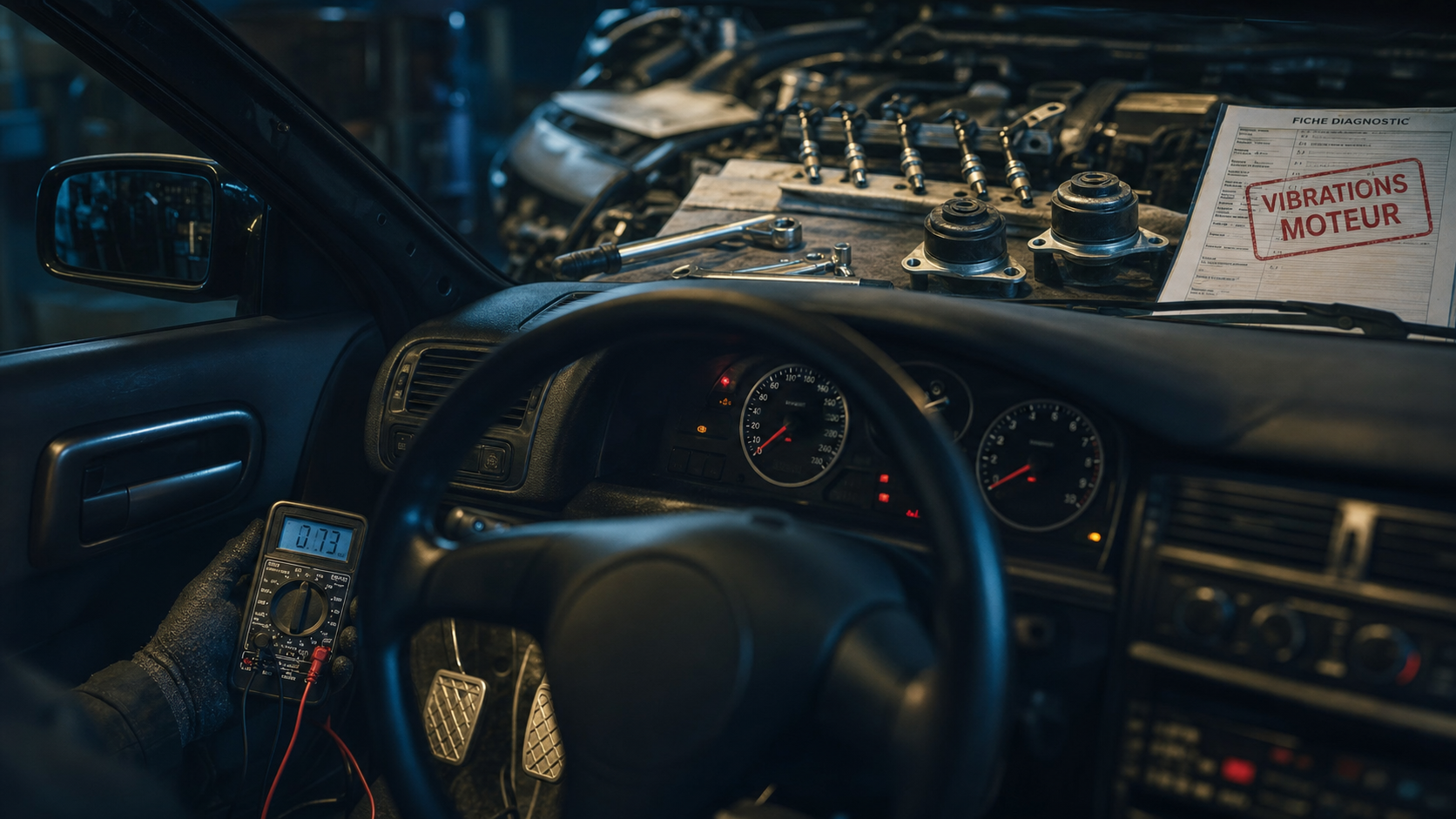 Voiture qui tremble au point mort : diagnostic moteur au ralenti