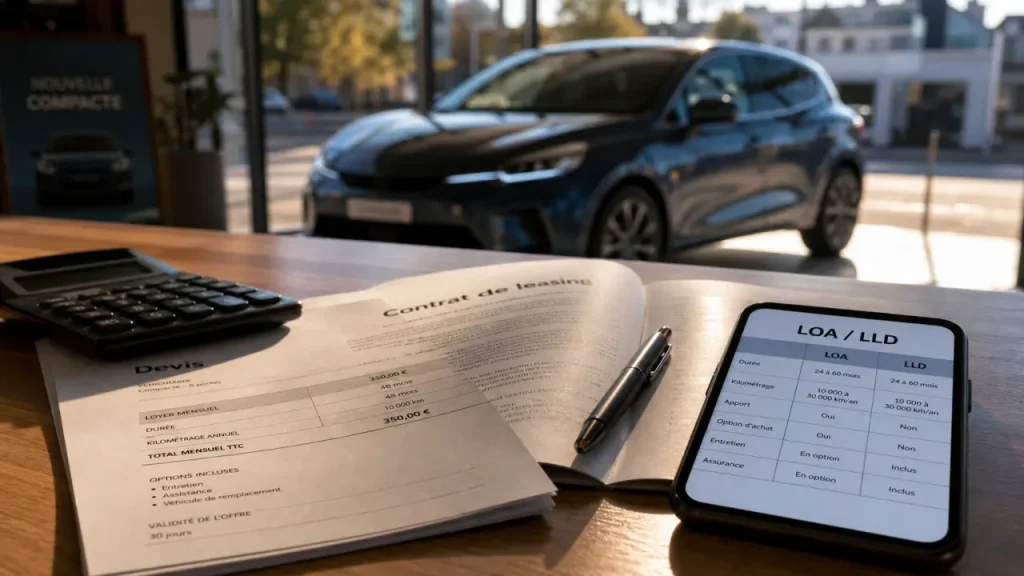 Acheter une voiture en leasing : LOA, LLD, crédit-bail (contrat et calcul)