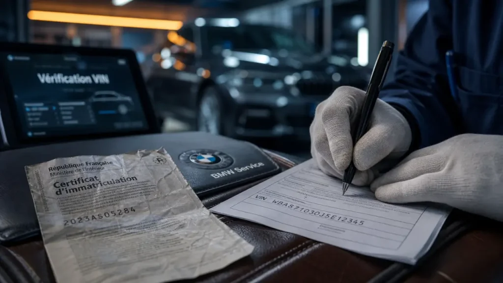 Campagne de rappel BMW : vérification VIN sur document BMW