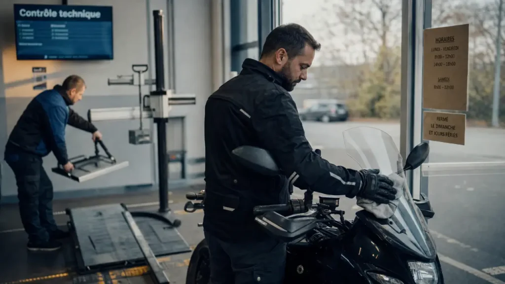 Contrôle technique moto Puy-de-Dôme : technicien au centre de contrôle