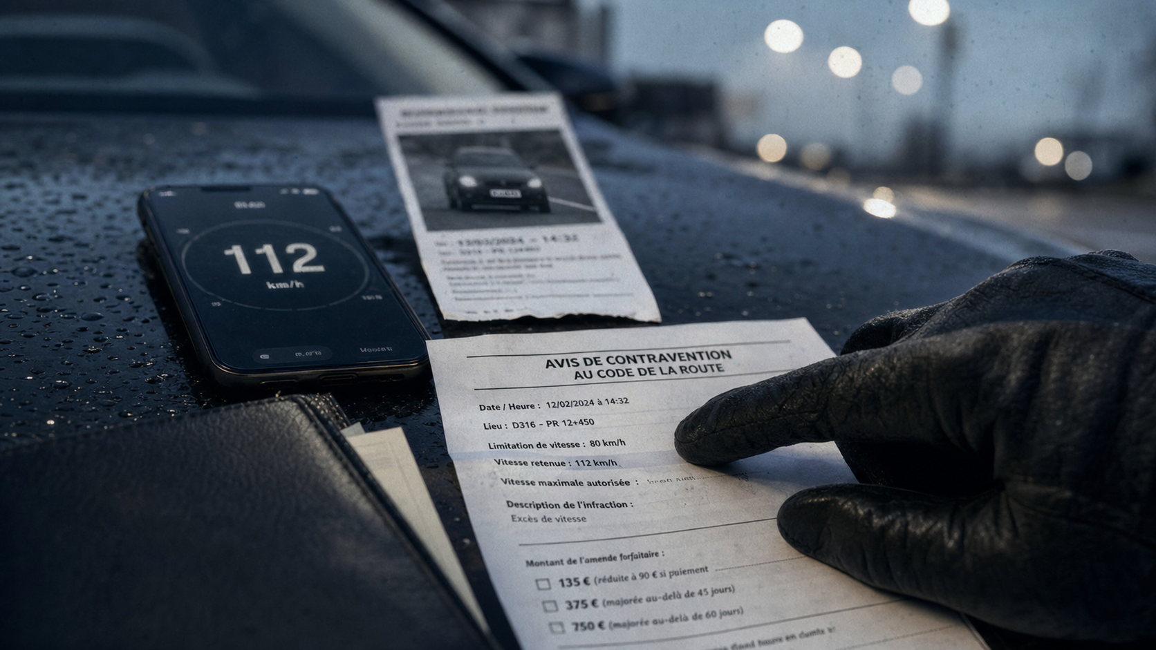 Excès de vitesse inférieur a 10 km h : amende, 0 ou 1 point, contestation