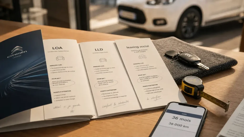 Leasing voiture Citroën LOA, LLD ou leasing social pour protéger votre budget