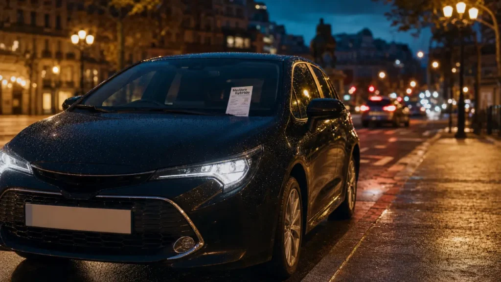 Meilleur citadine hybride : Clio, Yaris ou MG3, vue nocturne urbaine