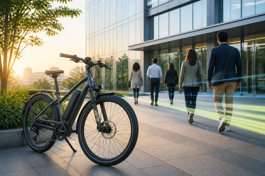 Vélo électrique domicile-travail en entreprise : temps gagné