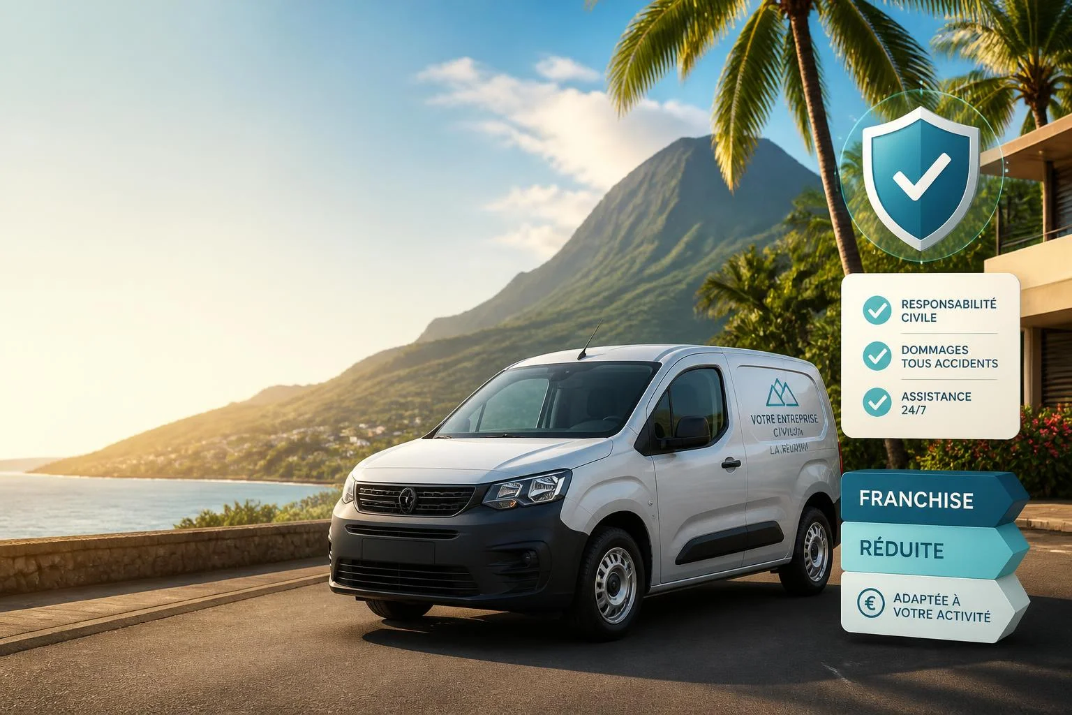 Assurance véhicule pro à La Réunion : tiers, tous risques