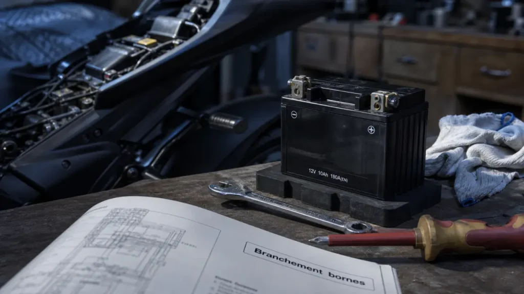 Changer batterie moto : branchement bornes, cosses et batterie