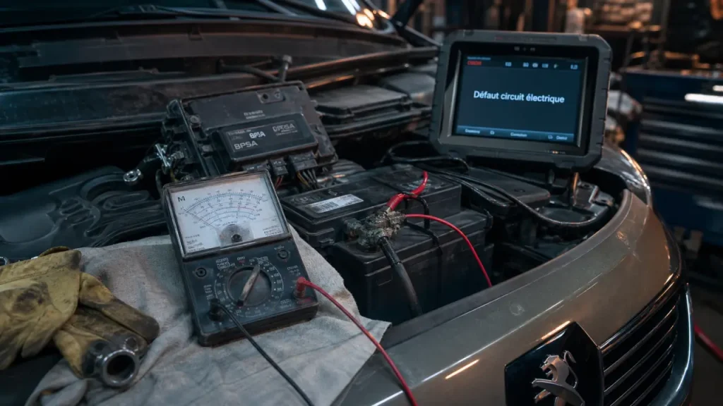 Défaut circuit électrique : faites réparer le véhicule, diagnostic batterie avec multimètre