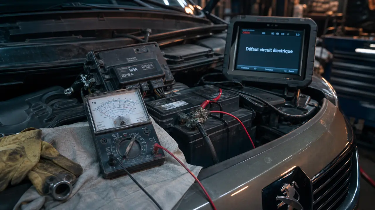 Défaut circuit électrique : faites réparer le véhicule, diagnostic batterie avec multimètre