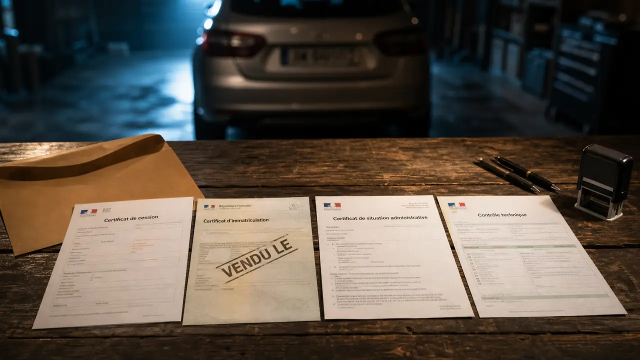 Documents vendre une voiture : certificat cession, carte grise barrée, certificat administratif, contrôle technique