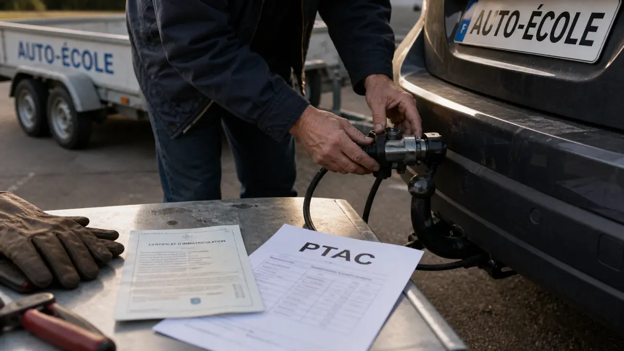 Permis e remorque : vérification PTAC pour B, B96 et BE