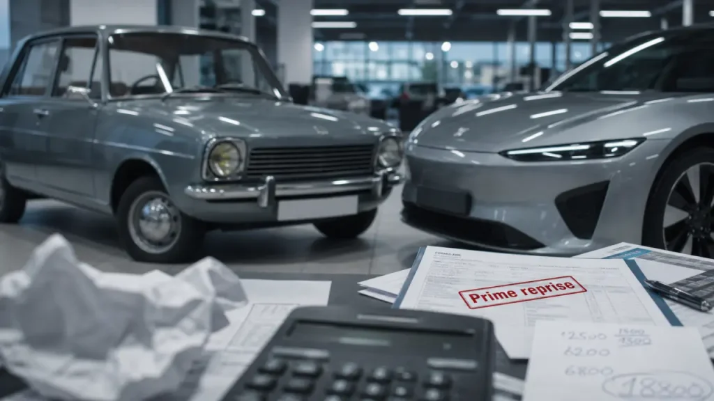 Prime reprise voiture : document “Prime reprise” en concession automobile