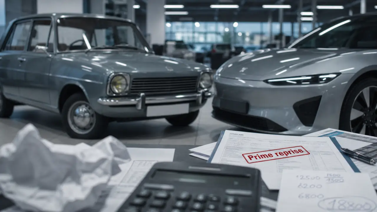 Prime reprise voiture : document “Prime reprise” en concession automobile