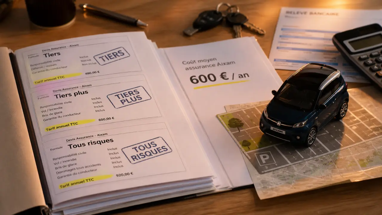 Prix assurance voiture sans permis Aixam : 25 à 60 € par mois
