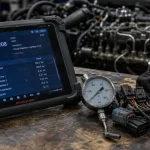 Probleme injecteur : valise OBD et faisceau oxydé, codes P0201 à P0208