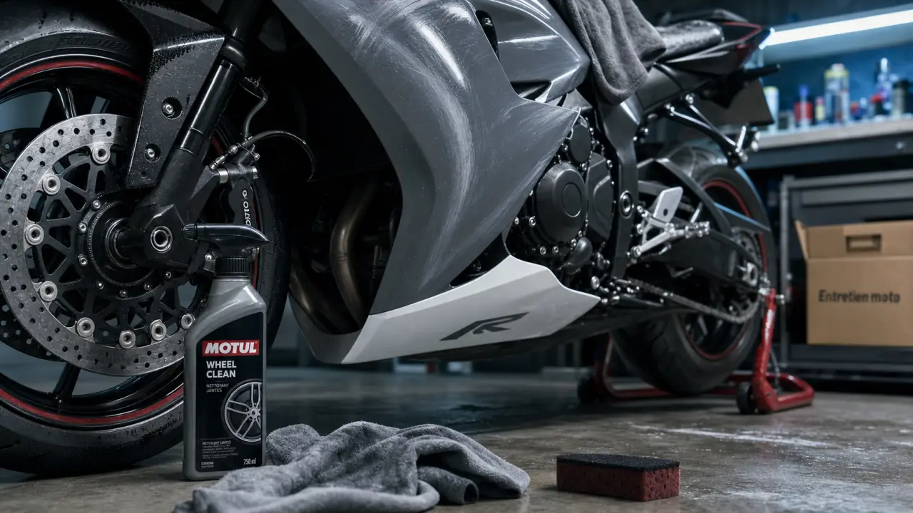 Produit entretien moto : nettoyage et lustrage sans rayures