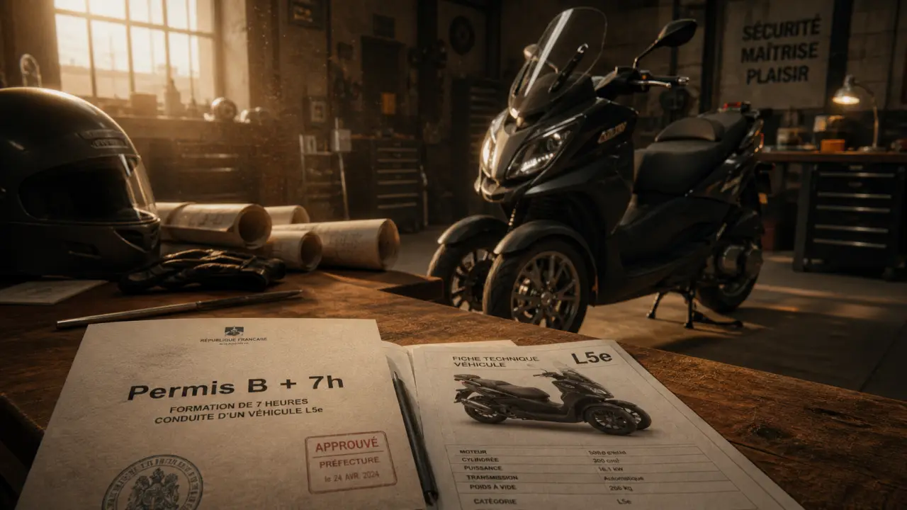 Scooter 300 cm3 permis b : L5e 3 roues
