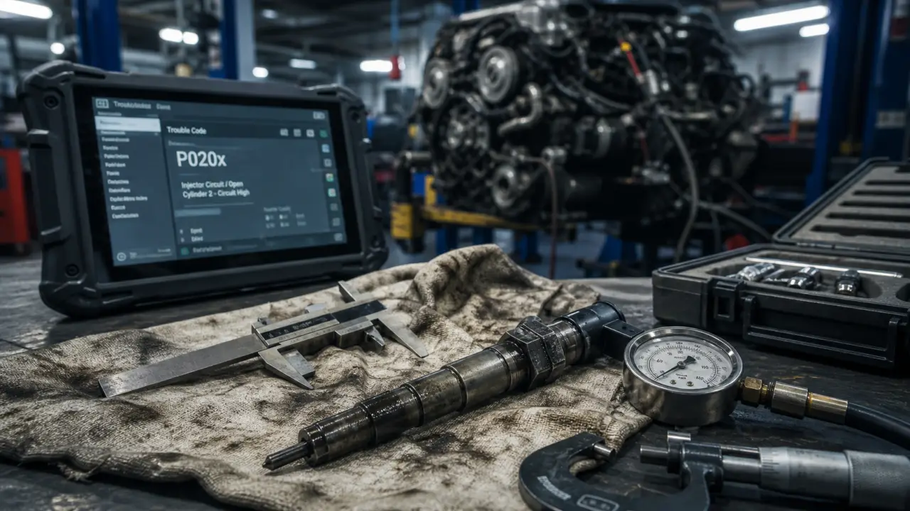 Symptôme injecteur encrassé diesel : injecteur Common Rail encrassé, diagnostic et valise