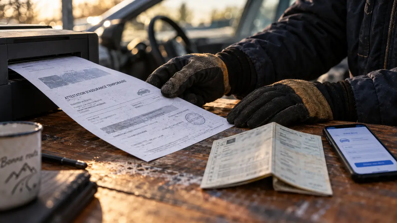 Assurance en ligne temporaire : attestation immédiate sur bureau
