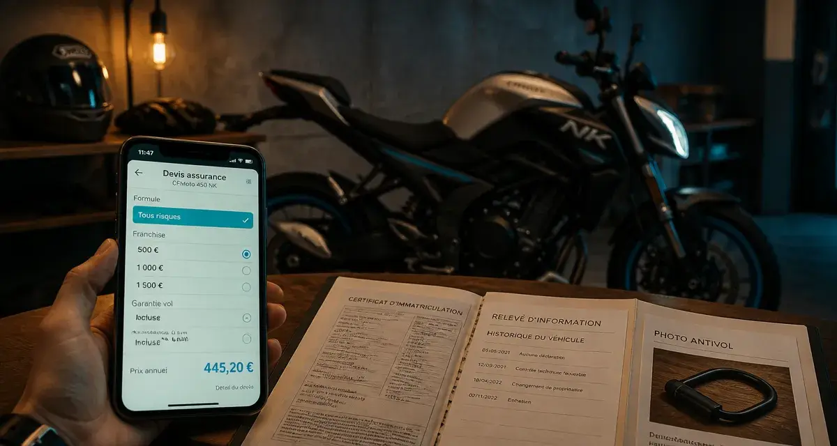 Assurance moto CFMOTO : devis tous risques sur smartphone