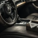 Entretien cuir voiture : volant en cuir et microfibre pour soin