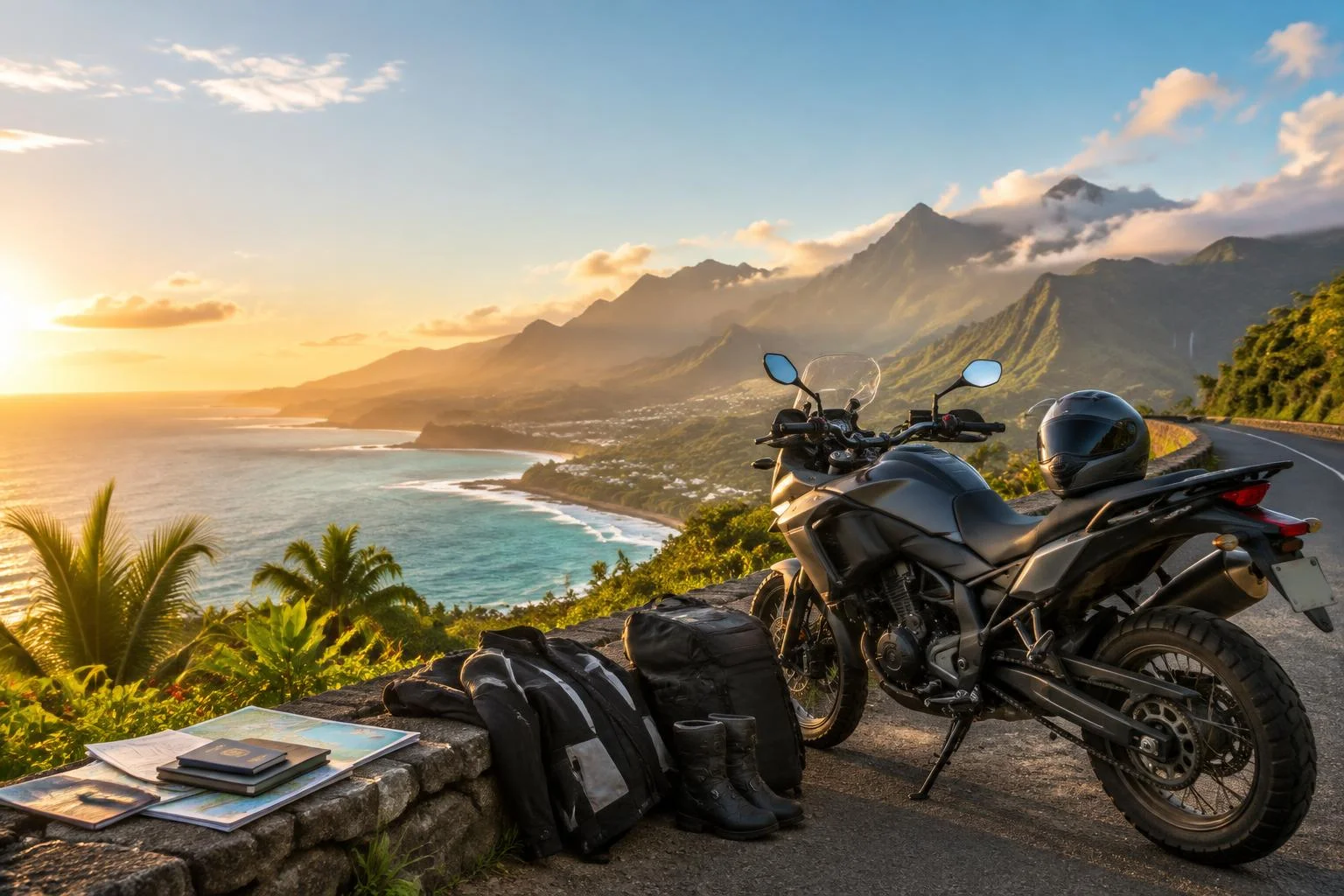 Expatriation à moto à La Réunion : transport et trajets