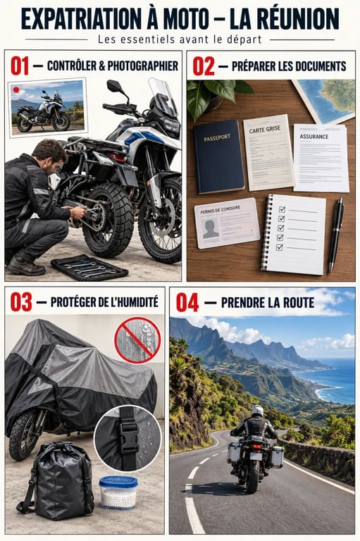 Étapes pour bien préparer son expatriation à moto à La Réunion