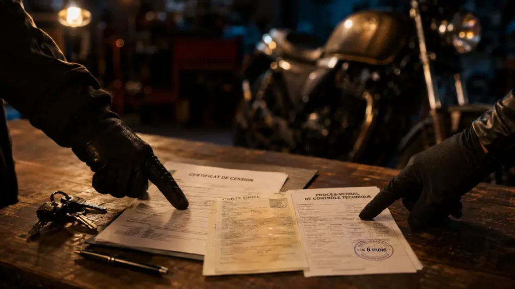 Peut on vendre une moto sans ct : certificat de cession, carte grise barrée, CT < 6 mois