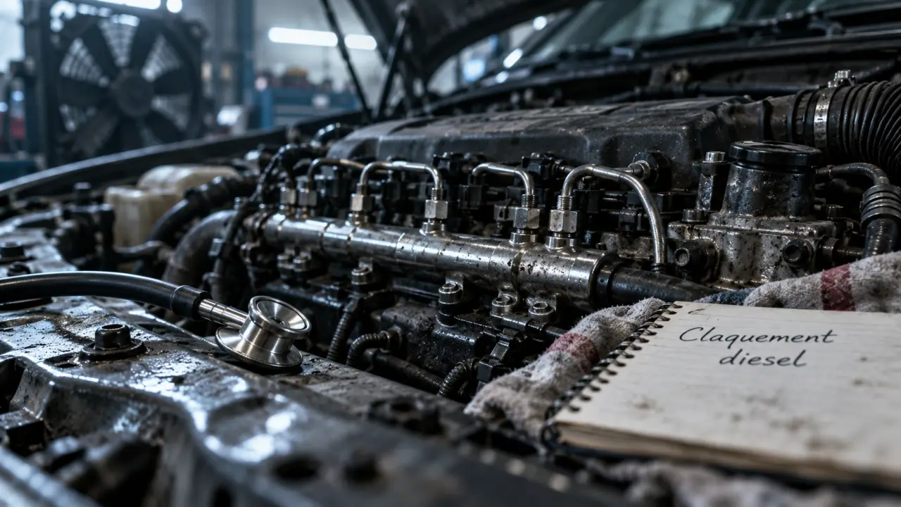 Bruit claquement moteur diesel au ralenti : inspection moteur et arrêt conseillé