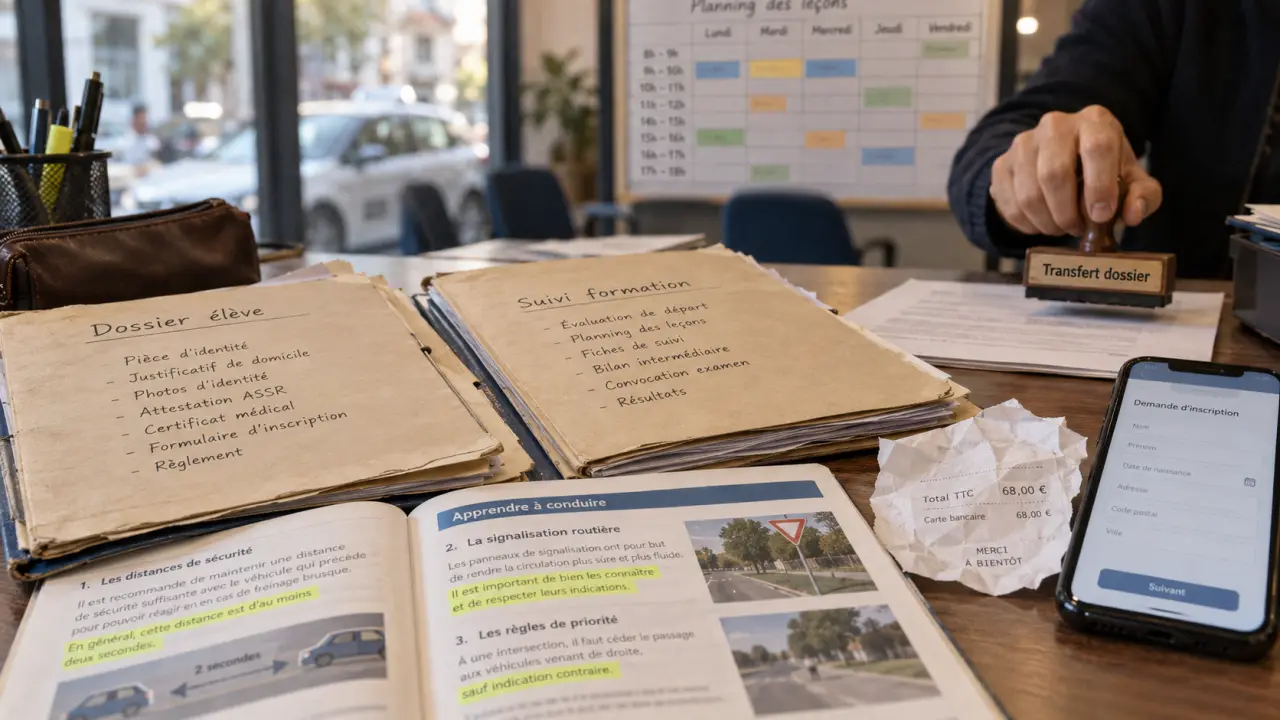 Changer d'auto ecole apres avoir raté son permis : dossier gratuit, frais restants