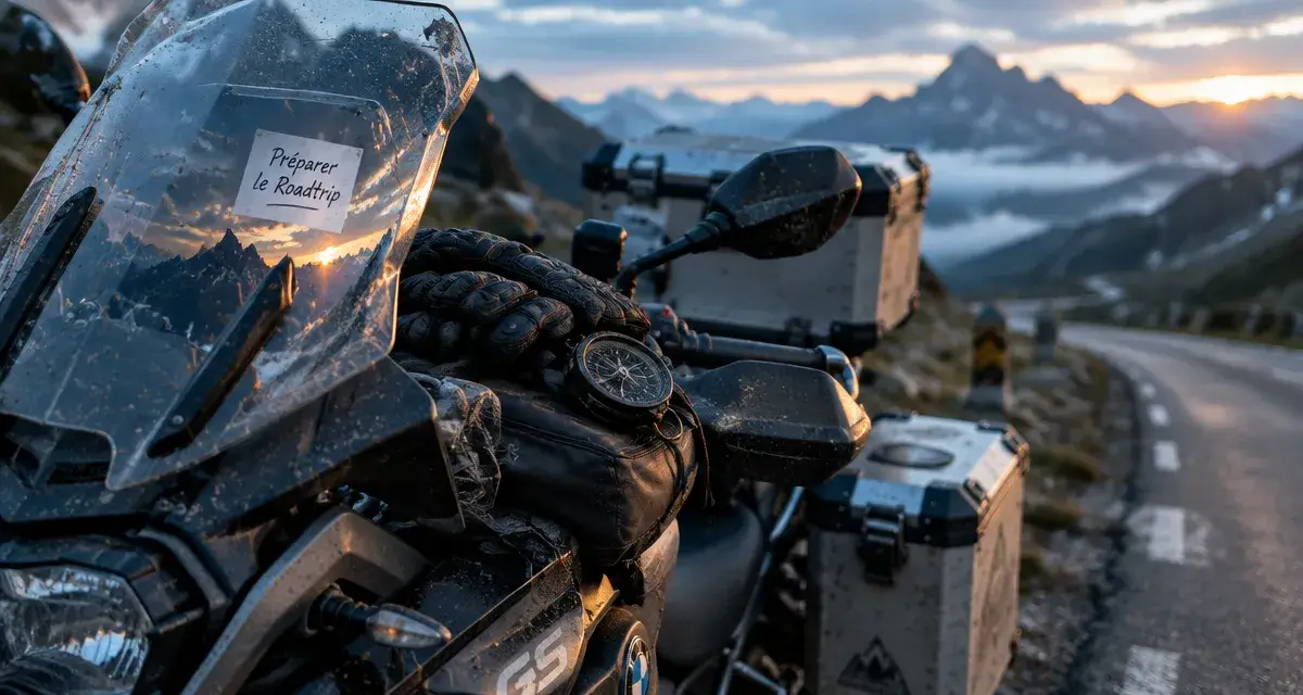 Les 50 meilleures motos pour voyager : maxi-trail en roadtrip sur route de montagne