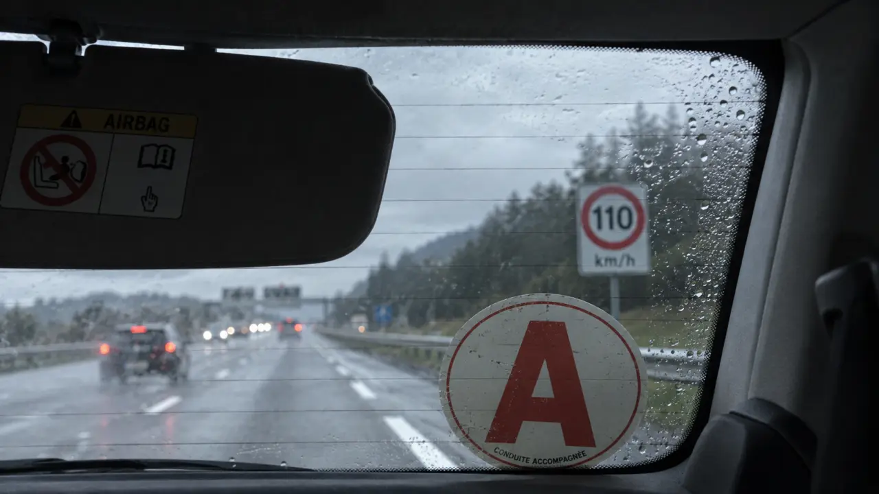 Limitation vitesse pour jeune conducteur : 110, 100 ou 80 km/h, visibilité faible
