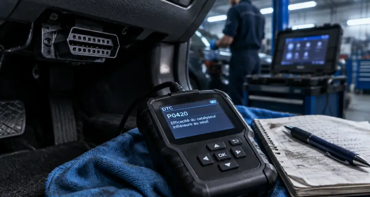 On board diagnostic OBD-II : lecteur DTC pour trouver la panne