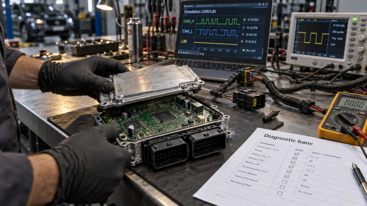 Réparation calculateur moteur : ECU ouvert, circuit imprimé, diagnostic