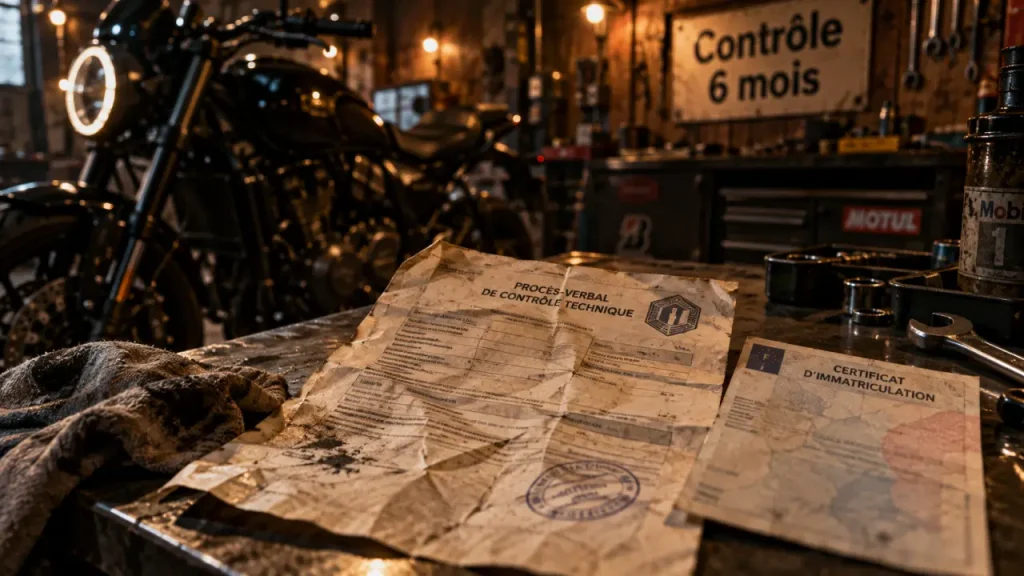 Vente moto et controle technique récent pour moto de plus de 5 ans