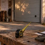 Voiture par longueur : mètre mesure la longueur, garage et stationnement